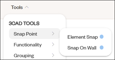 snap point menu