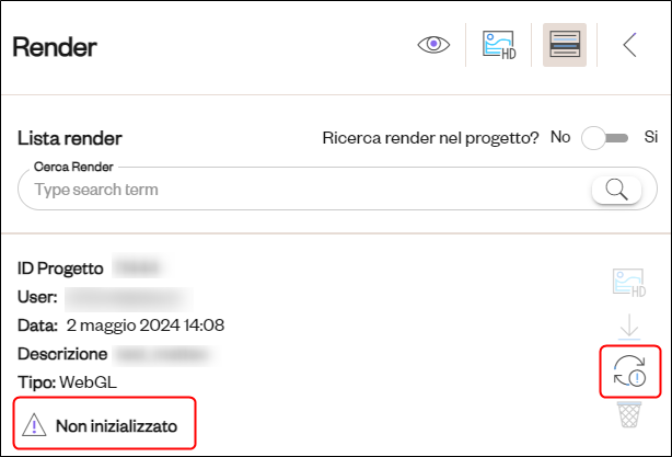 error rendering not started