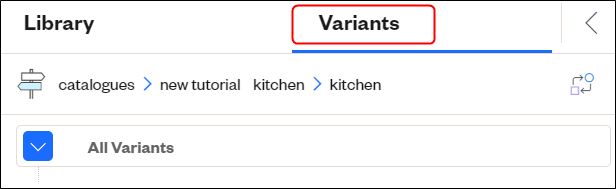 Variantenmenü